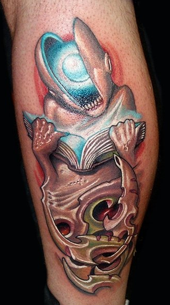 tattoos/ - Bio Mechanical Creature Tattoo - 65483